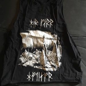 Viking ship shirt with runes